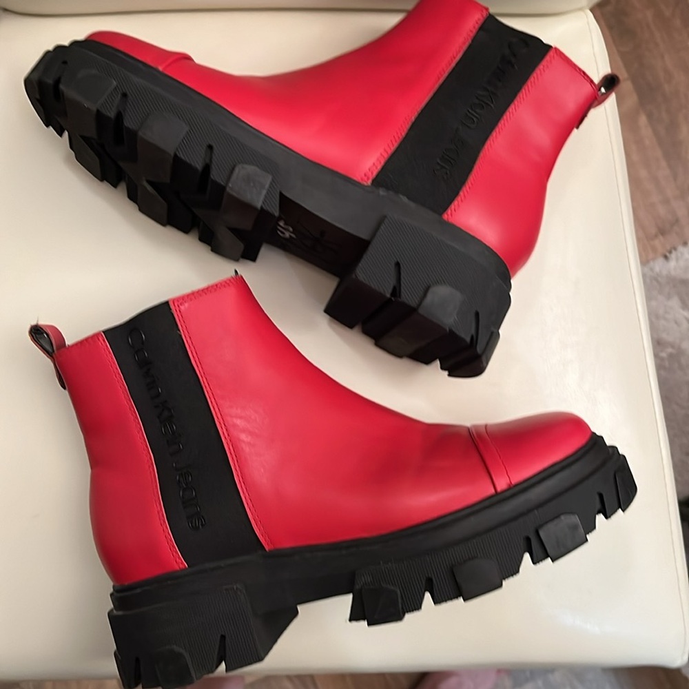 Calvin Klein Kclorine chunky Heel-genuine,leather 🥾